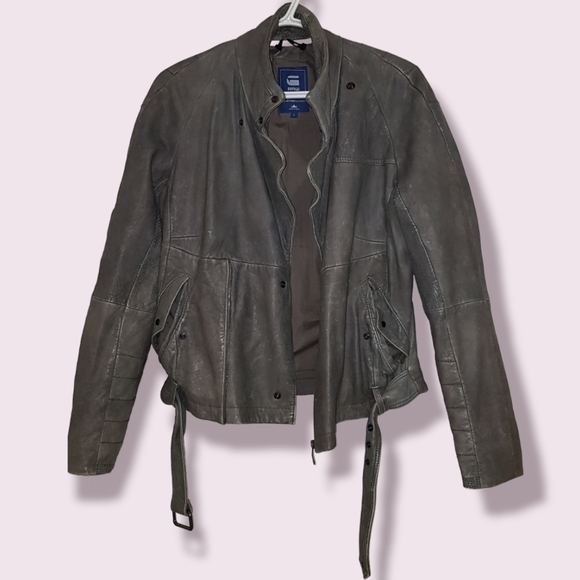 G-STAR RAW Lara Cropped Biker Jacket (Lambskin Leather) - Picture 3 of 10